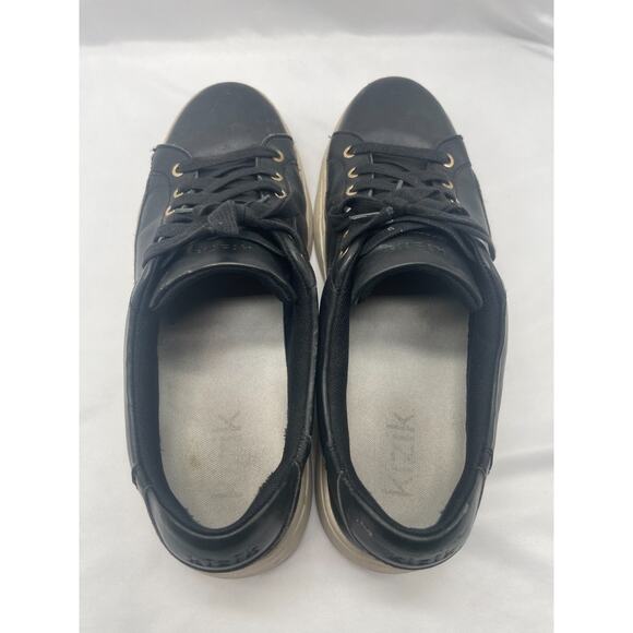 Kizik Vegas Shoes Mens Size 11.5 Black Leather Walking Comfort Casual Sneakers - Picture 10 of 11